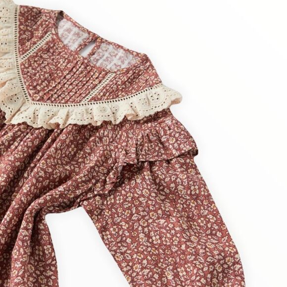 ZARA Kids | Red | FLOWY PRINTED SHIRT - Picture 4 of 8